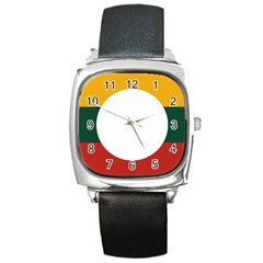 Flag Of Myanmar Shan State Square Metal Watch by abbeyz71