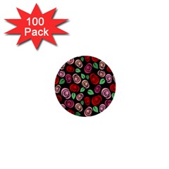 Red And Pink Roses 1  Mini Buttons (100 Pack)  by Valentinaart