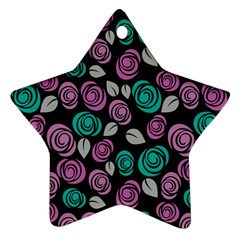 Roses Pattern Star Ornament (two Sides) by Valentinaart