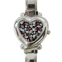 Elegant Roses Design Heart Italian Charm Watch