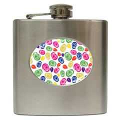 Colorful Roses Hip Flask (6 Oz)