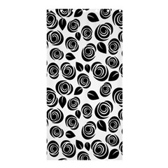 Black Roses Pattern Shower Curtain 36  X 72  (stall)  by Valentinaart