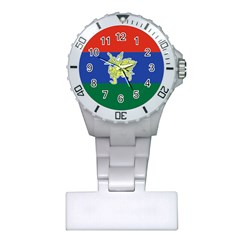 Flag Of Myanmar Kayah State Plastic Nurses Watch by abbeyz71