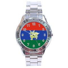 Flag Of Myanmar Kayah State Stainless Steel Analogue Watch by abbeyz71
