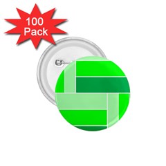 Green Shades Geometric Quad 1 75  Buttons (100 Pack)  by Nexatart