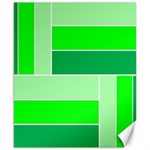 Green Shades Geometric Quad Canvas 8  x 10  8.15 x9.66  Canvas - 1