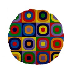 Kandinsky Circles Standard 15  Premium Flano Round Cushions by Nexatart