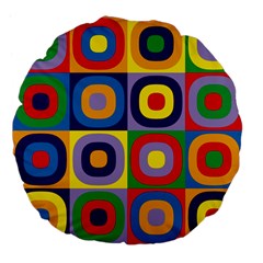 Kandinsky Circles Large 18  Premium Flano Round Cushions