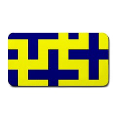 Pattern Blue Yellow Crosses Plus Style Bright Medium Bar Mats by Nexatart