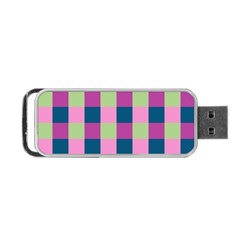 Pink Teal Lime Orchid Pattern Portable Usb Flash (one Side)