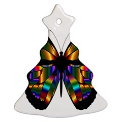 Abstract Animal Art Butterfly Christmas Tree Ornament (two Sides)