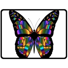 Abstract Animal Art Butterfly Double Sided Fleece Blanket (large)  by Nexatart
