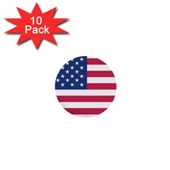 American Flag 1  Mini Buttons (10 Pack) 