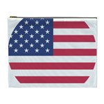 American Flag Cosmetic Bag (XL) Front