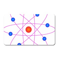 Atom Model Vector Clipart Magnet (rectangular) by Nexatart