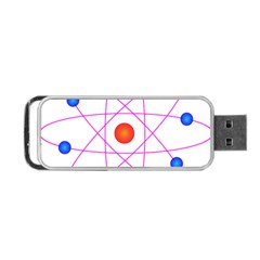 Atom Model Vector Clipart Portable Usb Flash (one Side) by Nexatart