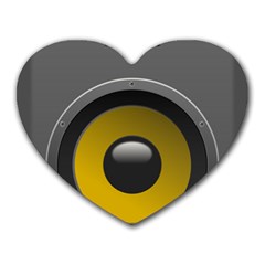 Audio Loadspeaker Activ Heart Mousepads by Nexatart