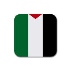 Palestine Flag Rubber Square Coaster (4 Pack) 