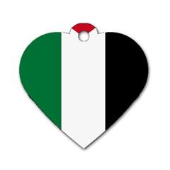 Palestine Flag Dog Tag Heart (one Side) by Nexatart