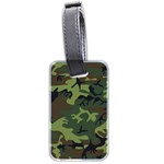 Camouflage Green Brown Black Luggage Tags (Two Sides) Front