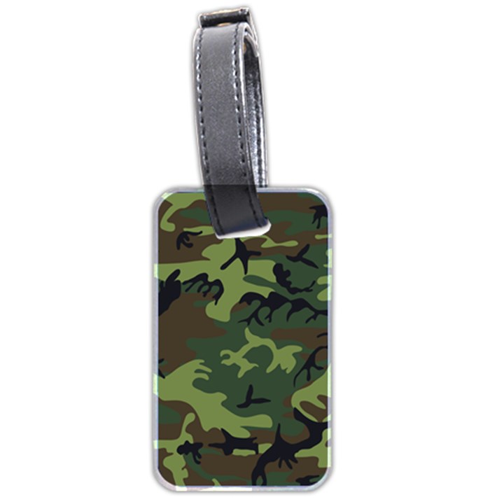 Camouflage Green Brown Black Luggage Tags (Two Sides)