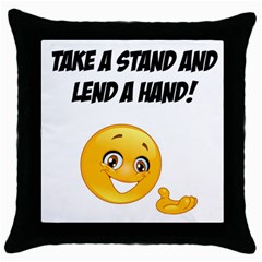 Take A Stand! Throw Pillow Case (black)