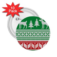 Christmas Jumper Pattern 2 25  Buttons (10 Pack)  by Nexatart