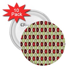 Christmas Pattern 2 25  Buttons (10 Pack)  by Nexatart