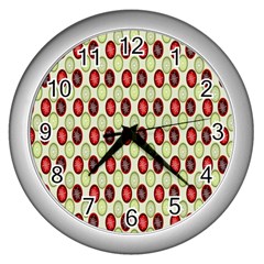 Christmas Pattern Wall Clocks (Silver) 