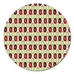 Christmas Pattern Magnet 5  (Round)