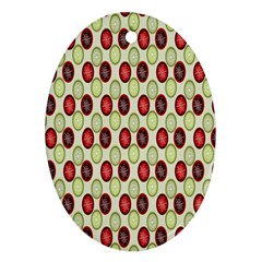 Christmas Pattern Oval Ornament (Two Sides)