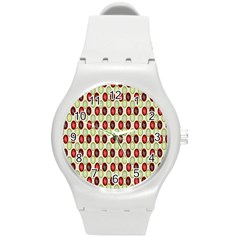 Christmas Pattern Round Plastic Sport Watch (M)