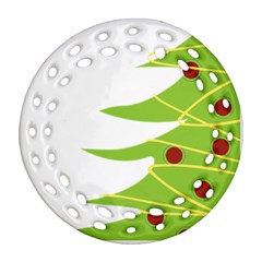 Christmas Tree Christmas Ornament (round Filigree)