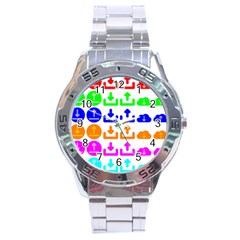 Download Upload Web Icon Internet Stainless Steel Analogue Watch by Nexatart