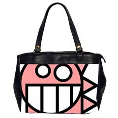 Dragon Head Pink Childish Cartoon Office Handbags (2 Sides)  by Nexatart