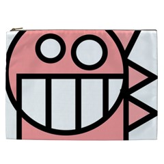 Dragon Head Pink Childish Cartoon Cosmetic Bag (xxl)  by Nexatart