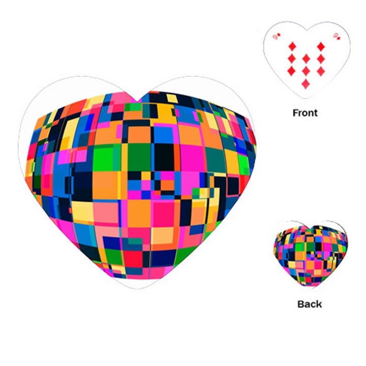 Color Focusing Screen Vault Arched Playing Cards (Heart) 