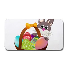 Easter Bunny Eggs Nest Basket Medium Bar Mats by Nexatart