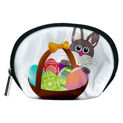 Easter Bunny Eggs Nest Basket Accessory Pouches (medium)  by Nexatart