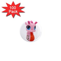 Dragon Toy Pink Plaything Creature 1  Mini Magnets (100 Pack) 