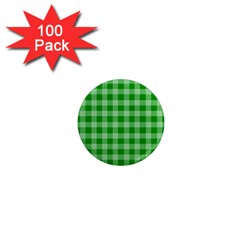 Gingham Background Fabric Texture 1  Mini Magnets (100 Pack) 