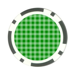 Gingham Background Fabric Texture Poker Chip Card Guard by Nexatart