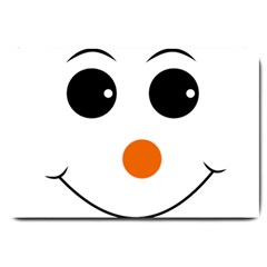 Happy Face With Orange Nose Vector File Large Doormat  by Nexatart