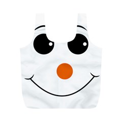 Happy Face With Orange Nose Vector File Full Print Recycle Bags (m)  by Nexatart