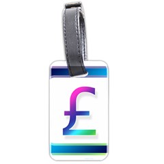 Icon Pound Money Currency Symbols Luggage Tags (two Sides)