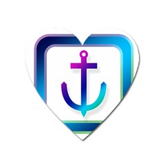 Icon Anchor Containing Fixing Heart Magnet