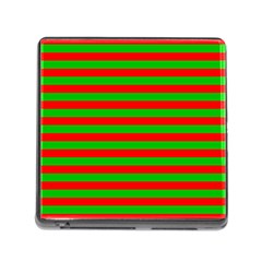 Pattern Lines Red Green Memory Card Reader (square)