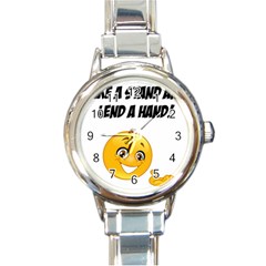 Take A Stand! Round Italian Charm Watch