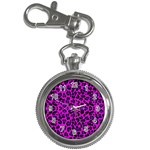 Pattern Design Textile Key Chain Watches Front