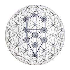 Tree Of Life Flower Of Life Stage Ornament (round Filigree)